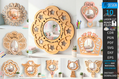 Affirmation Mirror Frames Laser Cut Bundle | Wall Frames SVG Product Image 1