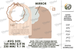 Affirmation Mirror Laser Cut. Home Decor SVG Product Image 2