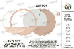Affirmation Mirror Laser Cut. Home Decor SVG Product Image 2