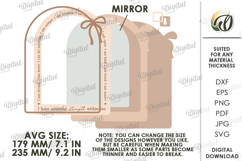 Affirmation Mirror Laser Cut. Home Decor SVG Product Image 2