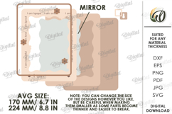 Affirmation Mirror Laser Cut. Home Decor SVG Product Image 2