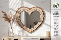 Affirmation Mirror Laser Cut. Home Decor SVG Product Image 1
