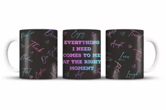 Affirmation Mug Sublimation Designs, Self Love Png, Positive Quotes PNG, Black History PNG, Mug Wrap