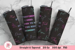 Tumbler Sublimation Affirmations Bundle, 20 oz tumbler wrap, Png Self Love