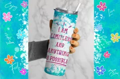 Tumbler Sublimation Affirmations Bundle, 20 oz tumbler wrap, Png Self Love