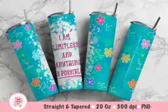 Tumbler Sublimation Affirmations Bundle, 20 oz tumbler wrap, Png Self Love