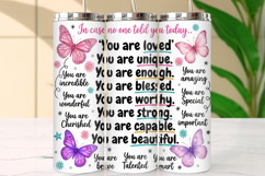 Affirmation Tumbler Wrap, Butterfly Self Care Sublimation Product Image 1