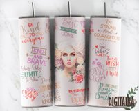 Black Girl Inspiration / Affirmations Skinny Tumbler WrapPNG Product Image 4