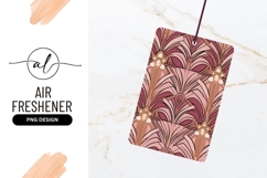 Art Deco Floral Pink Seamless Pattern Air Freshener Png Product Image 1