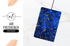 Blue Gold Birds Leaves Pattern Background Product Image 1
