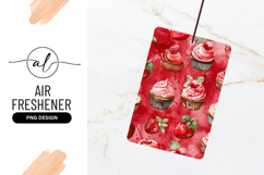 Watercolor Cupcakes And Berries Pattern Background Product Image 1