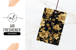 Golden Floral Pattern On Dark Background Product Image 1