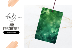 Emerald Green Galaxy Space With Stars Air Freshener Product Image 1