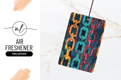 Colorful Chains Pattern Grunge Air Freshener Png Product Image 1