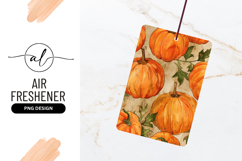 Watercolor Pumpkins And Leaves Seamless Pattern Design Product Image 1