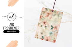 Pink Floral Vintage Style Background Air Freshener Png Product Image 1