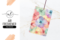 Pastel Hibiscus Flowers Floral Background Air Freshener Png Product Image 1