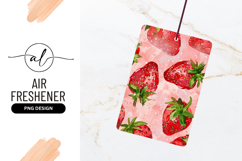 Watercolor Strawberry Pattern Fresh Fruit Design Product Image 1
