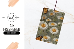 Daisy Flowers And Butterflies Air Freshener Png Product Image 1