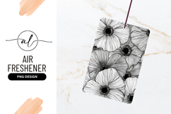 Black And White Line Art Flower Pattern Product Image 1