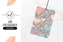 Heart Pattern Background In Pastel Colors Air Freshener Png Product Image 1