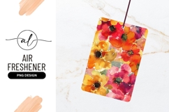 Watercolor Floral Pattern In Pink Orange Yellow Product Image 1