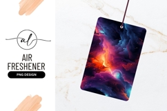 Colorful Nebula Abstract Art Air Freshener Png Product Image 1