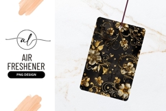 Golden Floral Design On Dark Background Product Image 1