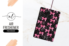 Pink And Black Bows On Black Air Freshener Product Image 1