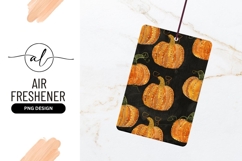 Decorative Pumpkins On Dark Background Air Freshener Png Product Image 1