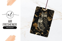 Owls In Night Sky Golden Ornament Air Freshener Product Image 1