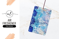 Blue Floral Abstract Design Air Freshener Png Product Image 1