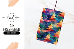 Colorful Christmas Tree Pattern Festive Air Freshener Png Product Image 1