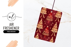 Festive Christmas Tree Pattern Red And Gold Product Image 1