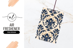 Elegant Damask Pattern In Navy And Beige Product Image 1
