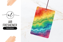 Rainbow Watercolor Waves Abstract Background Texture Product Image 1