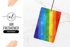 Colorful Rainbow Stripes Texture Air Freshener Png Product Image 1