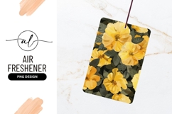 Yellow Floral Pattern Air Freshener Png Product Image 1