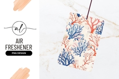 Watercolor Corals Pattern Background Air Freshener Png Product Image 1