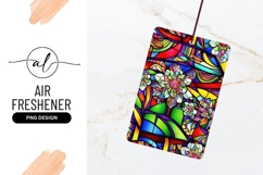 Colorful Floral Stained Glass Pattern Background Product Image 1