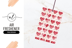 Red Watercolor Hearts Seamless Pattern Background Product Image 1