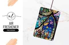 Stained Glass Window With Figures And Stars Product Image 1