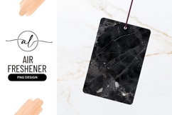 Black Marble Texture With White Veins Air Freshener Png Product Image 1