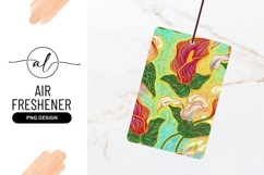 Vibrant Calla Lily Pattern Air Freshener Png Product Image 1