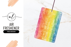 Rainbow gradient background with white floral line art Product Image 1