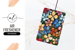 Colorful Floral Pattern with Stained Glass Effect and Dark Product Image 1