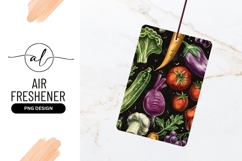 Colorful Hand Drawn Vegetables on Black Background Product Image 1