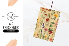 Colorful Wildflower Illustration Textured Beige Background Product Image 1