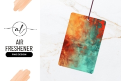 Abstract Grunge Texture in Orange Teal and Red Brushstroke Product Image 1