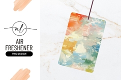 Abstract Acrylic Paint Strokes in Orange Yellow Blue Green Product Image 1